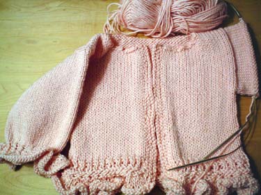 Pink baby sweater