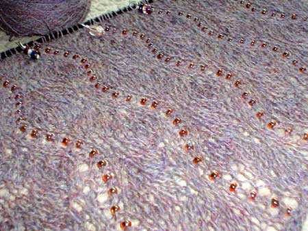 Beaded scarf - day 2