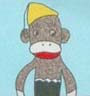 blue sock monkey