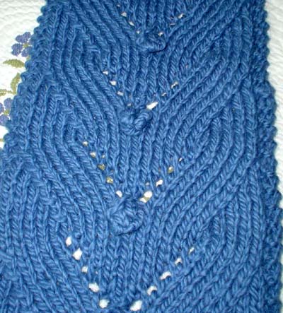 Chunky alpaca blue scarf
