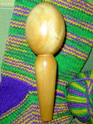 Canary wood darning egg