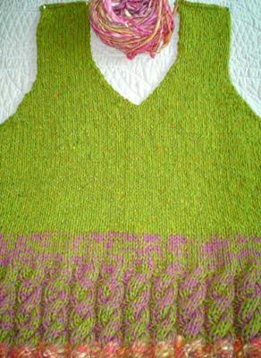 Green sweater vest