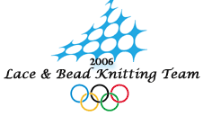 Lace bead knitting team logo