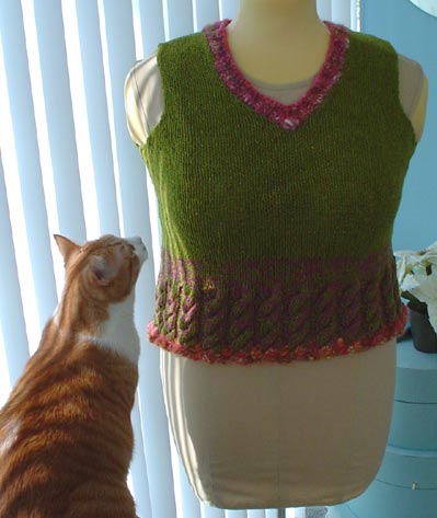 Nikita inspects the new vest