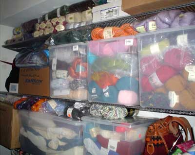 Yarn in closet
